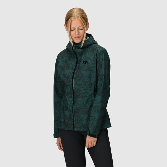 OR Stratoburst RainJacket Fir Women