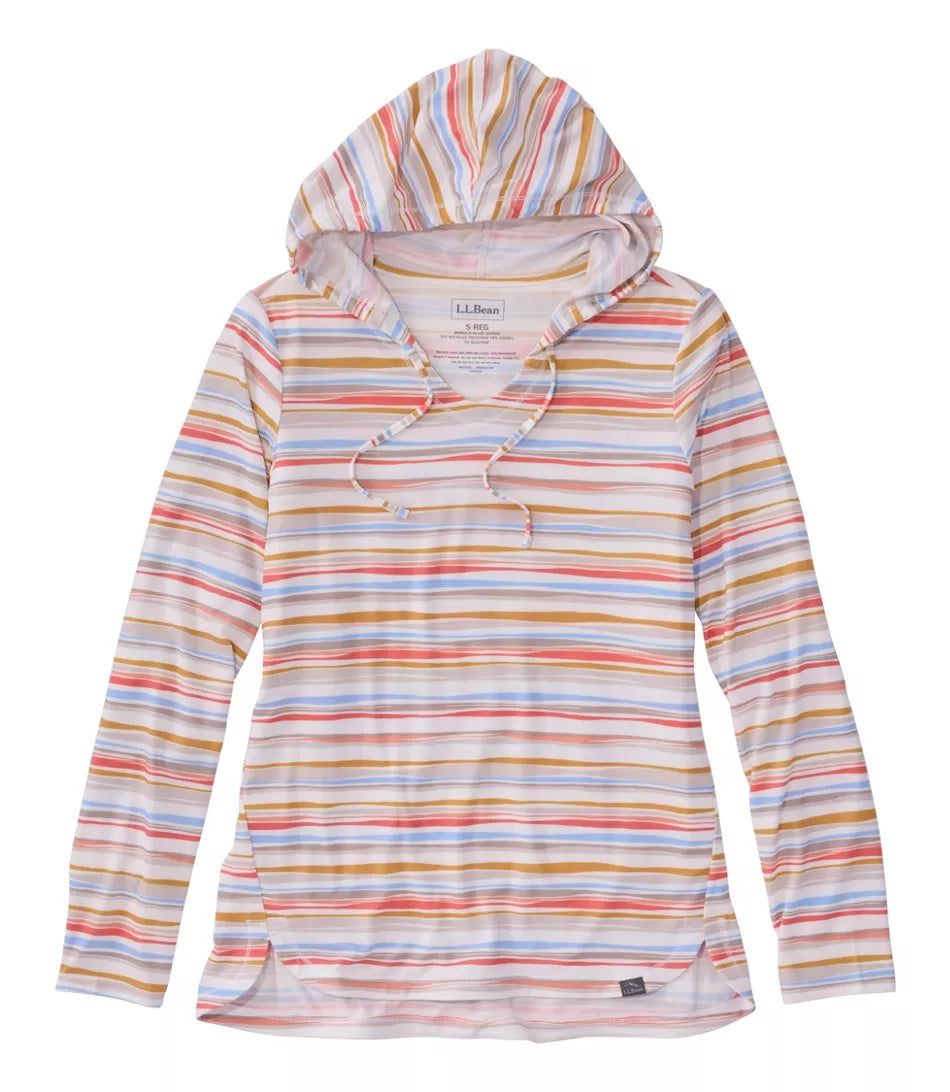 LLBean Everyday SunSmart® Hoodie, Long-Sleeve Stripe