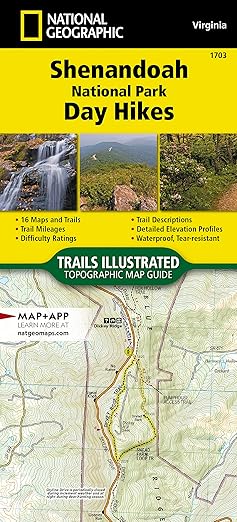 Shenandoah National Park Day Hikes Map