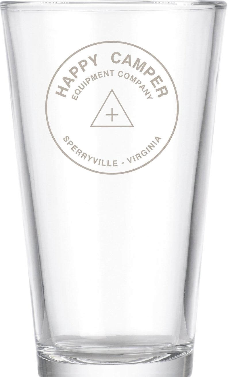 Pint Glass with etched HCEC Logo (16 oz)