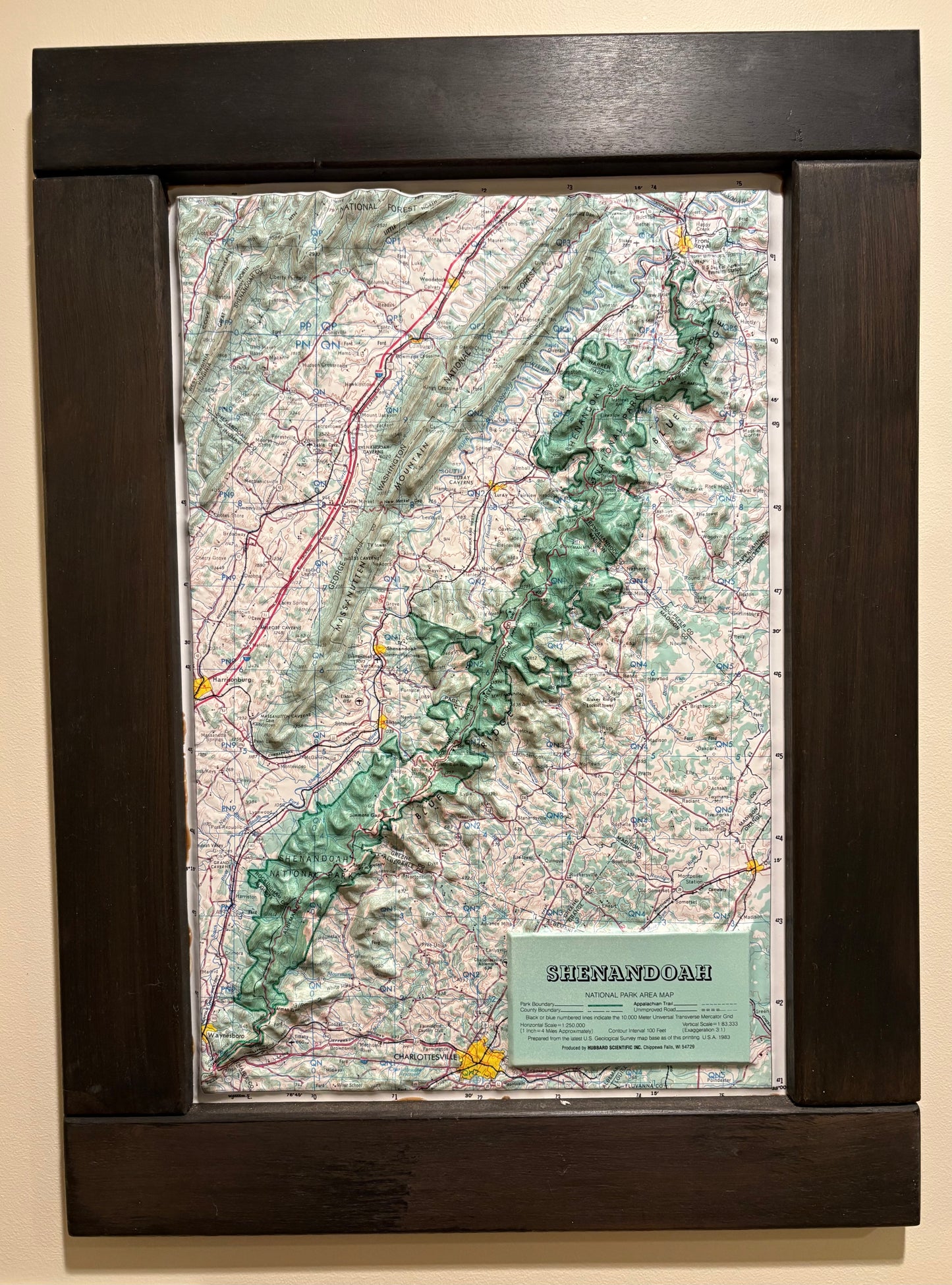 SNP Raised Relief Map with Frame