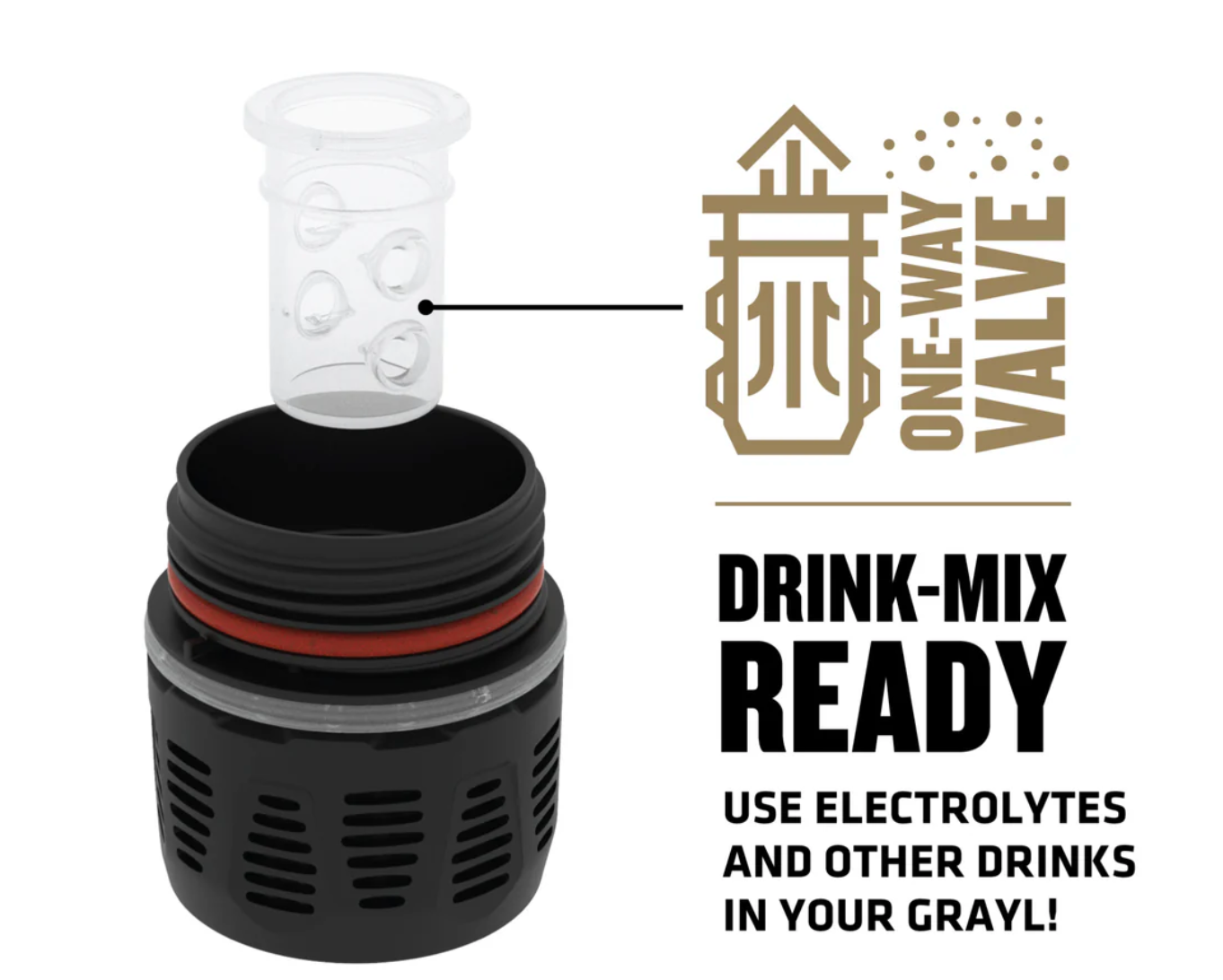 GRAYL 16.9oz UltraPress® Purifier Bottle Black