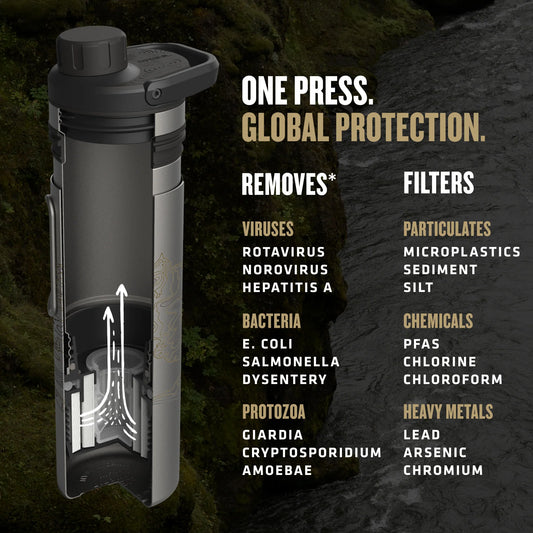 GRAYL UltraPress® Titanium Purifier Bottle Black