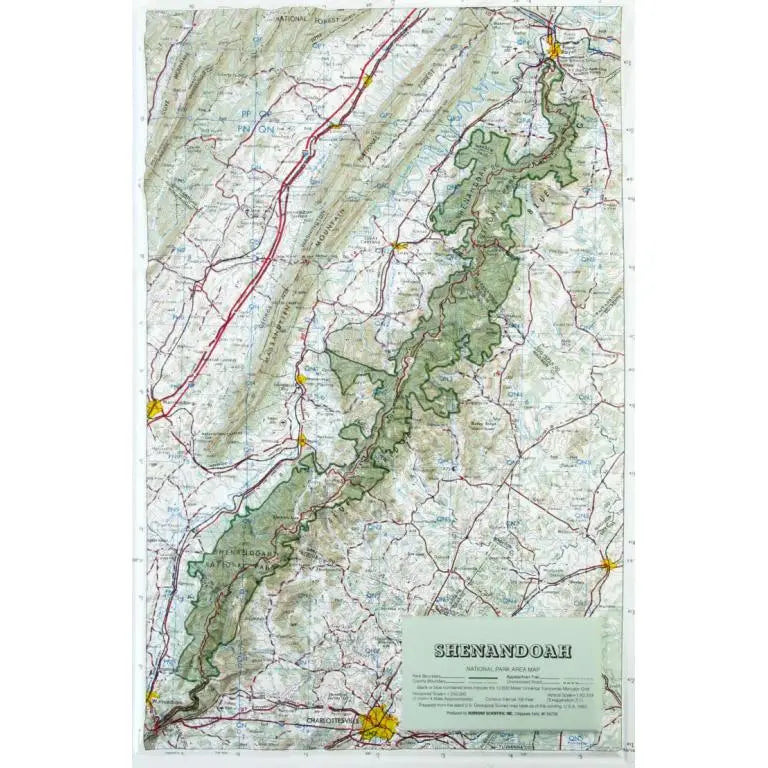 Shenandoah National Park Raised Relief Map