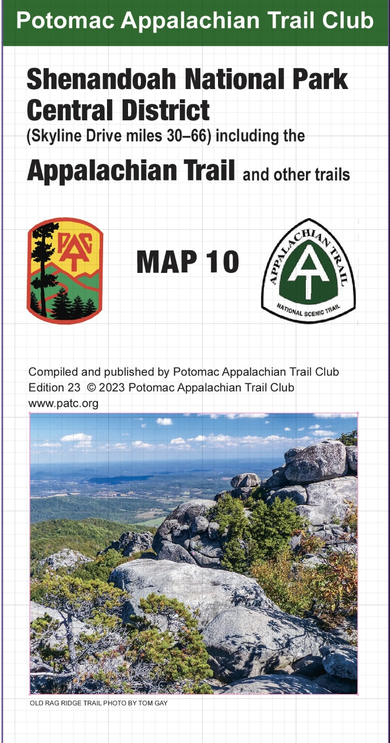 Map 10   (ed.23, 2023)  AT Shenandoah National Park (Central District)