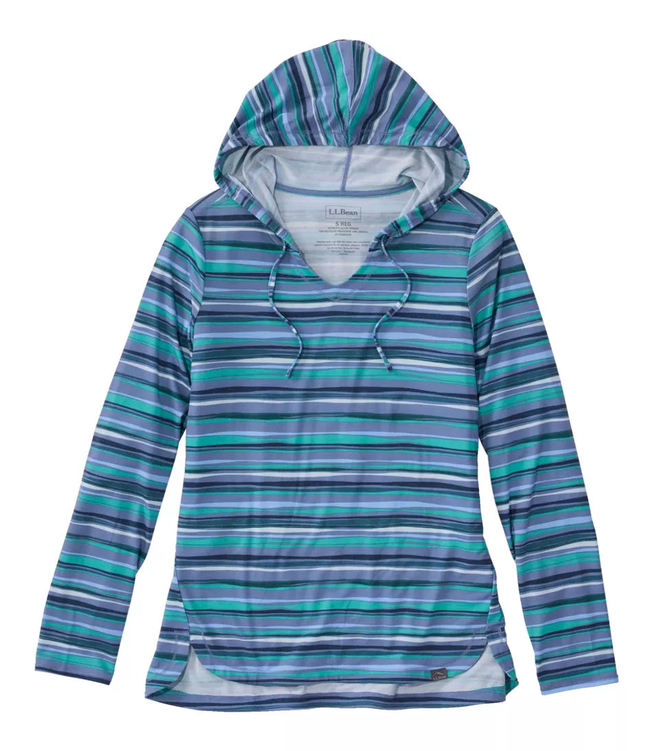 LLBean Everyday SunSmart® Hoodie, Long-Sleeve Stripe