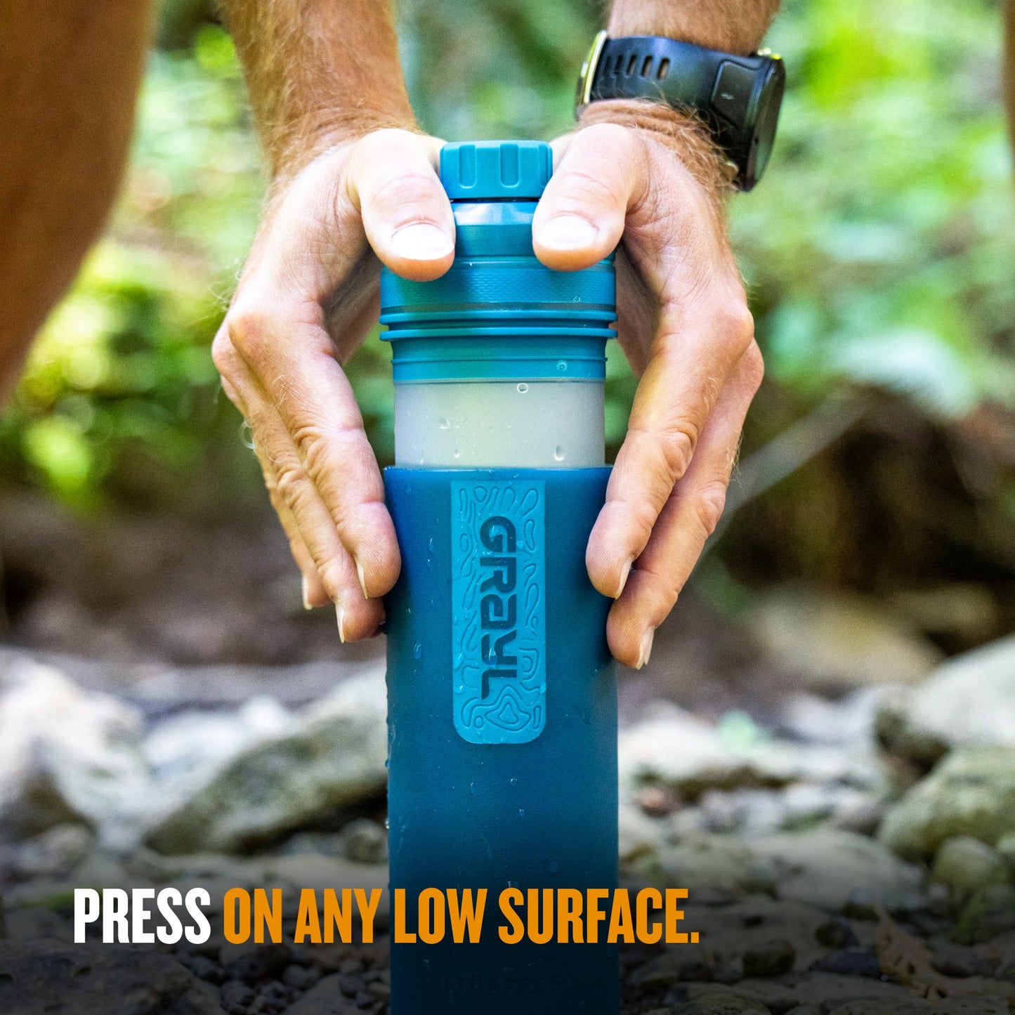 GRAYL 16.9oz UltraPress® Purifier Bottle  Blue