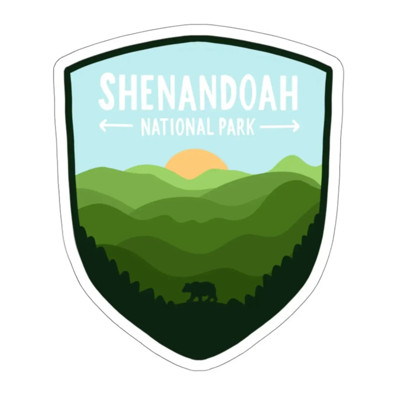 Shenandoah National Park Weatherproof Sticker