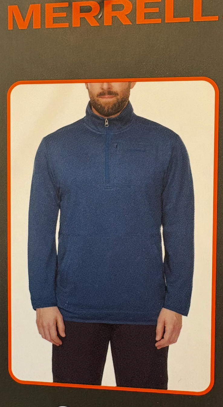 Merrell Fleece 1/4 Zip Large Blue