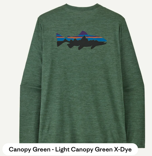 Patagonia Long-Sleeved Capilene® Cool Daily Shirt - Fitz Roy Trout Men