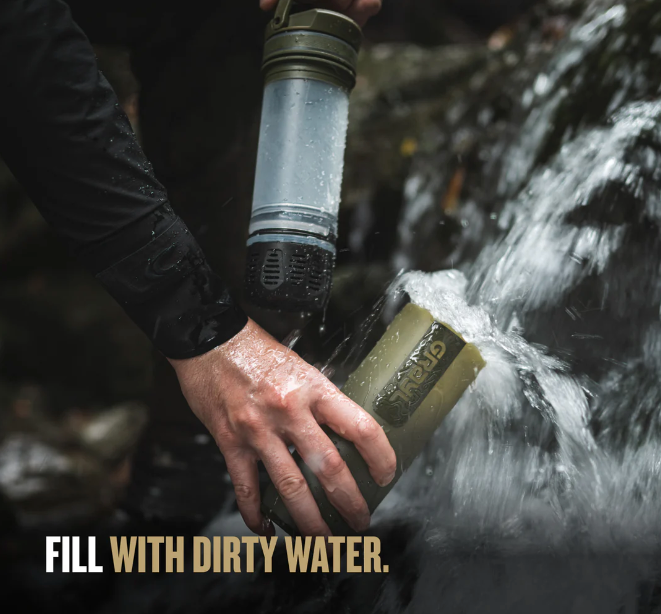 GRAYL UltraPress® Titanium Purifier Bottle  Black