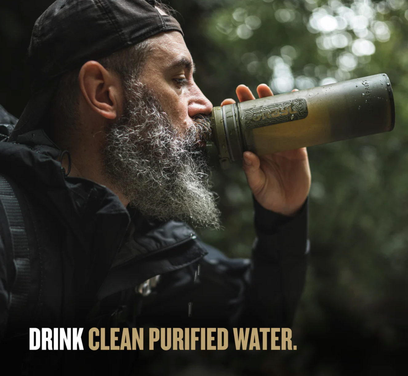 GRAYL 16.9oz UltraPress® Purifier Bottle Black