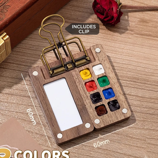 Mini Watercolor Paint Set, 12-Color Portable Travel Kit