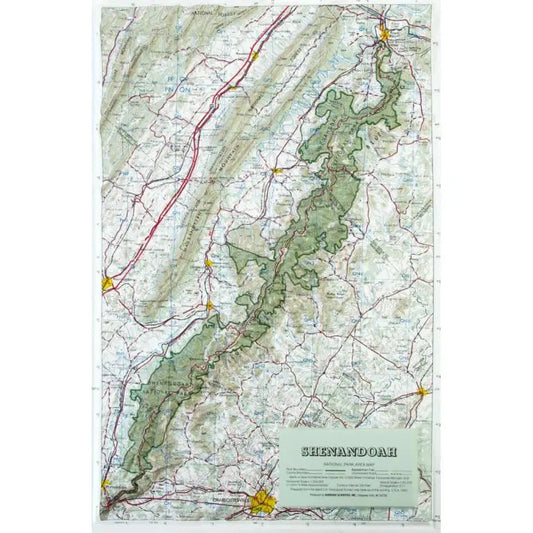 Shenandoah National Park Raised Relief Map